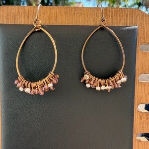 Dangle Earrings with Beaded Accents